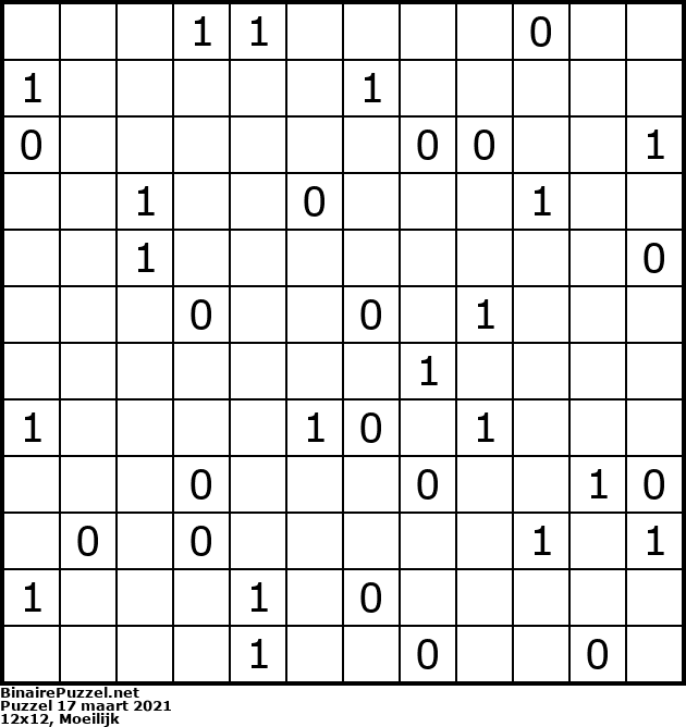 Binaire Puzzel