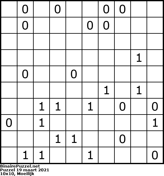 Binaire Puzzel