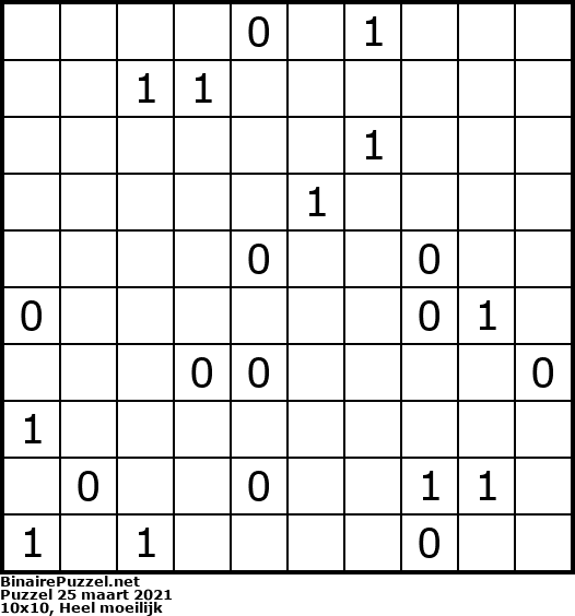 Binaire Puzzel