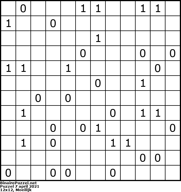 Binaire Puzzel