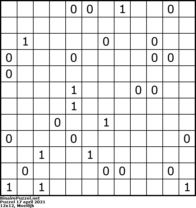 Binaire Puzzel