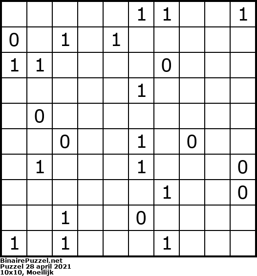 Binaire Puzzel