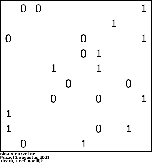 Binaire Puzzel