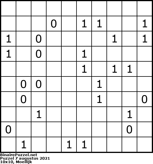 Binaire Puzzel