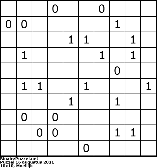 Binaire Puzzel
