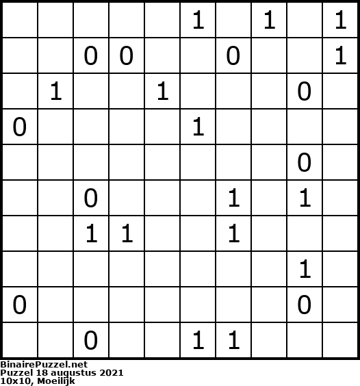 Binaire Puzzel