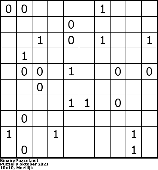 Binaire Puzzel