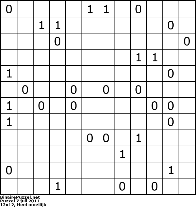 Binaire Puzzel
