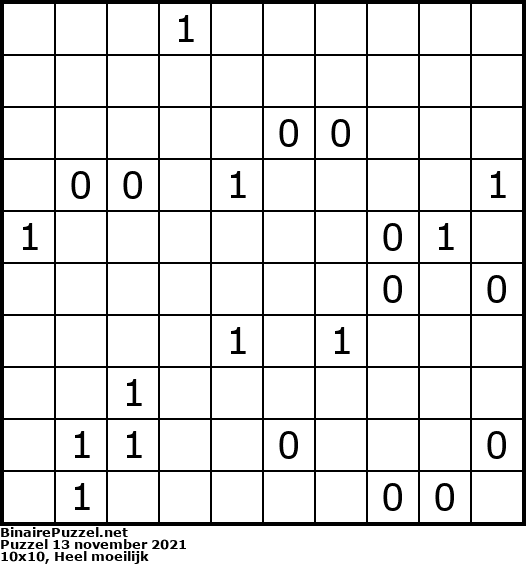 Binaire Puzzel