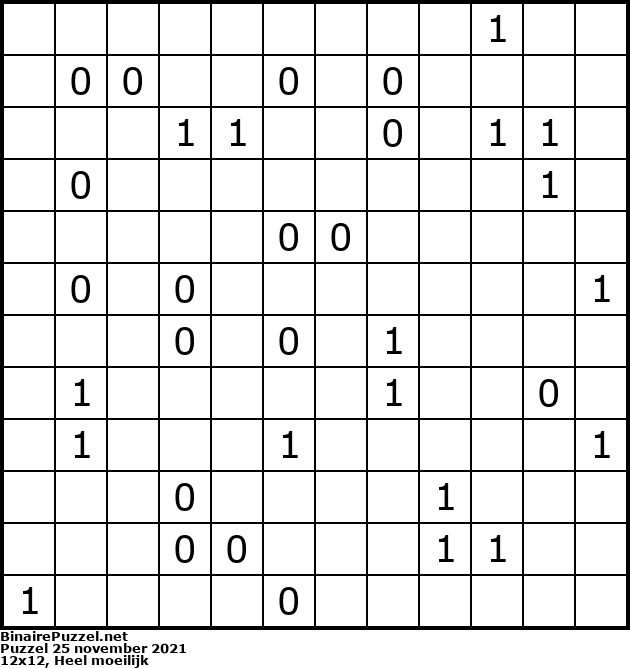 Binaire Puzzel