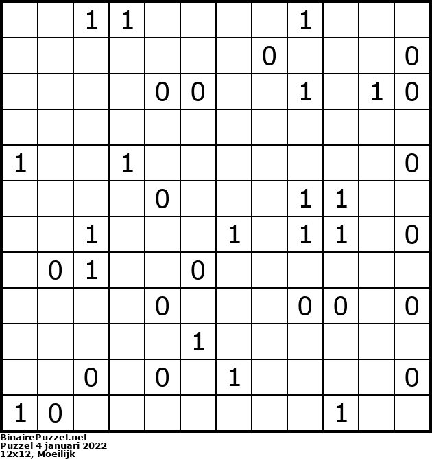 Binaire Puzzel