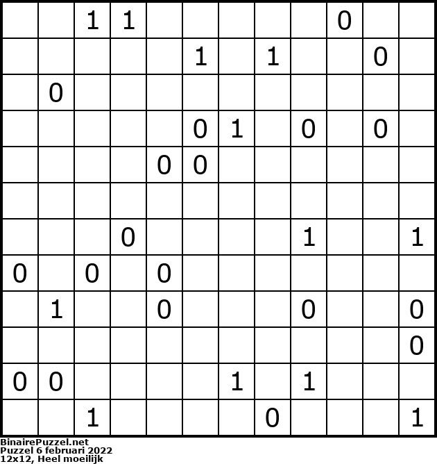 Binaire Puzzel