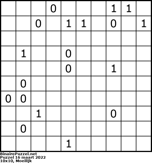 Binaire Puzzel