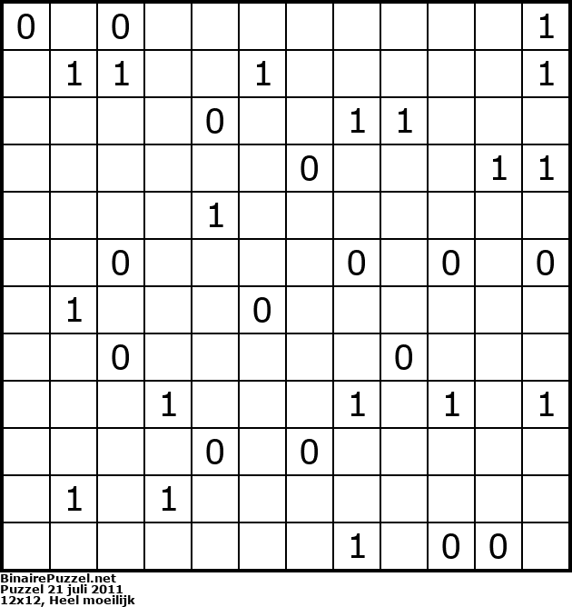 Binaire Puzzel