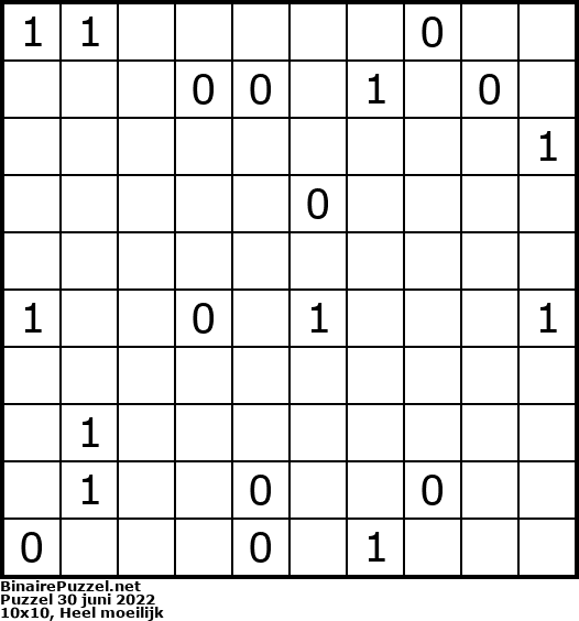 Binaire Puzzel