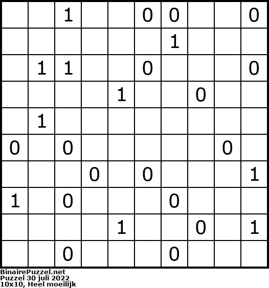 Binaire Puzzel