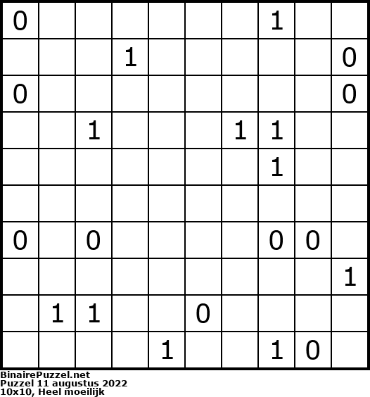 Binaire Puzzel