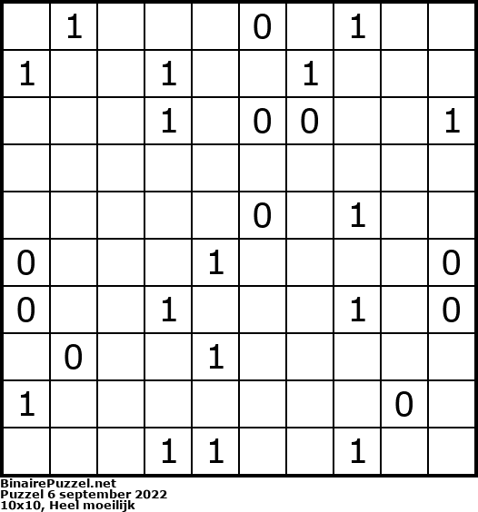 Binaire Puzzel