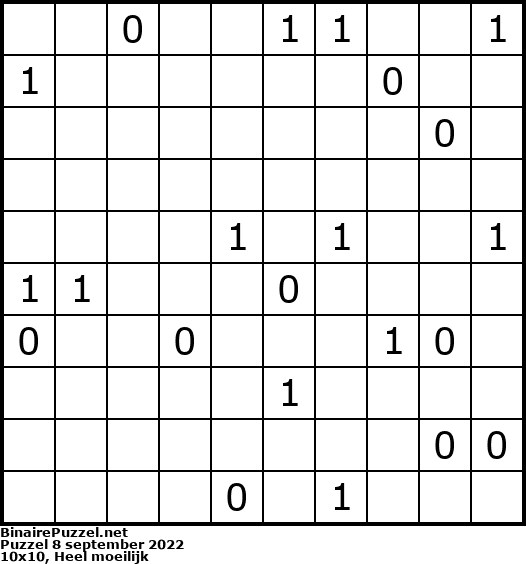 Binaire Puzzel