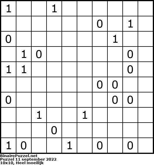 Binaire Puzzel