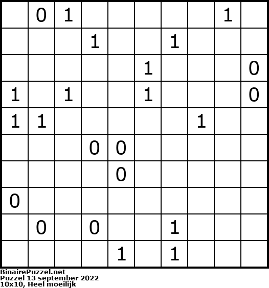 Binaire Puzzel