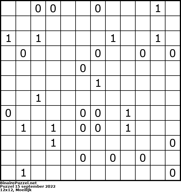 Binaire Puzzel