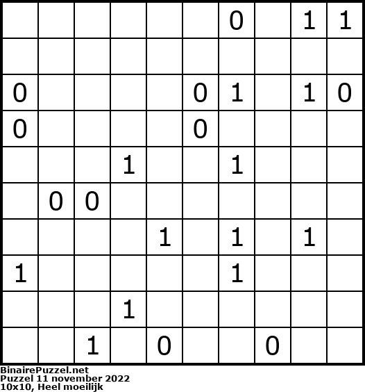 Binaire Puzzel