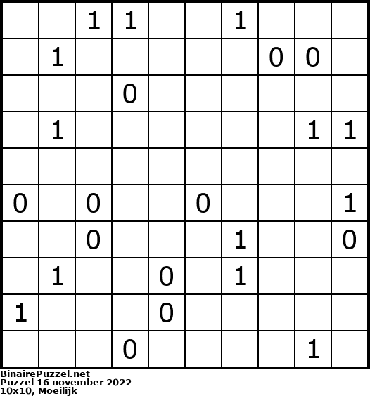 Binaire Puzzel