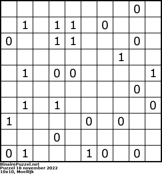 Binaire Puzzel