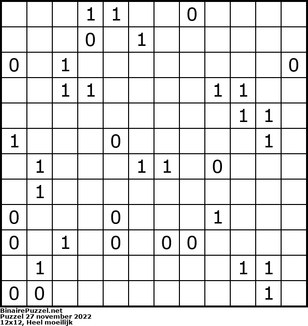 Binaire Puzzel