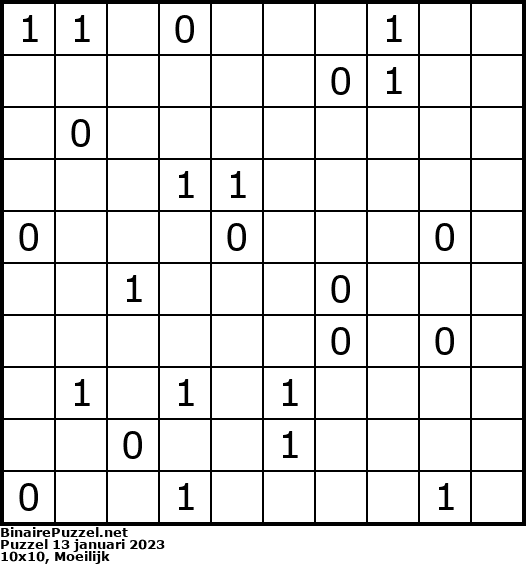 Binaire Puzzel