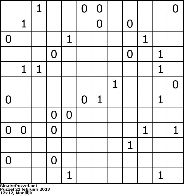 Binaire Puzzel