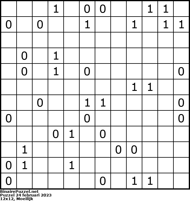 Binaire Puzzel