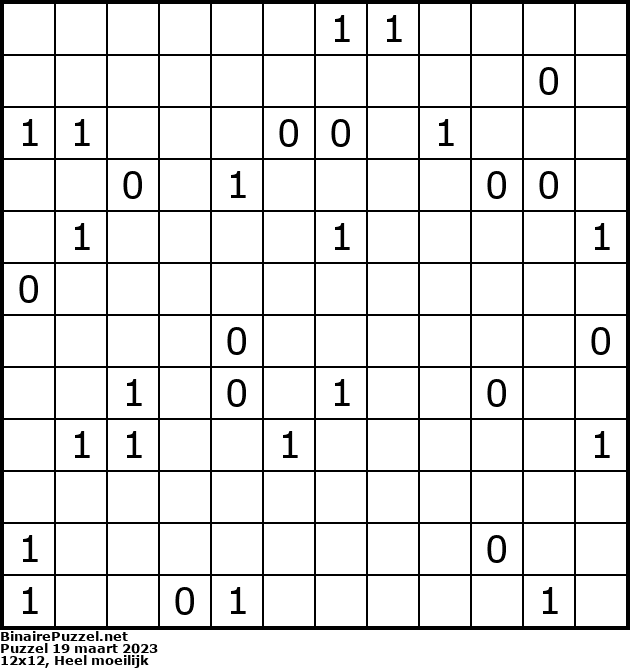 Binaire Puzzel