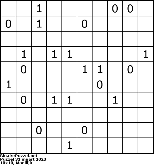 Binaire Puzzel