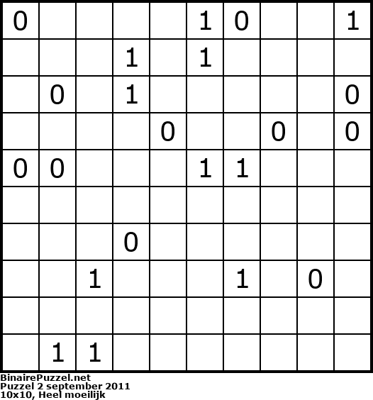 Binaire Puzzel