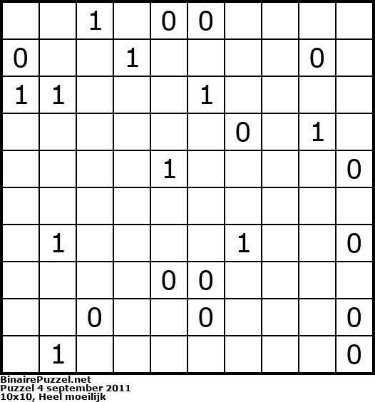 Binaire Puzzel