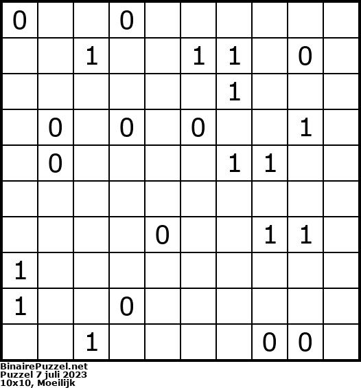 Binaire Puzzel