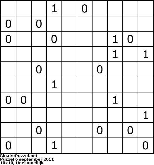 Binaire Puzzel
