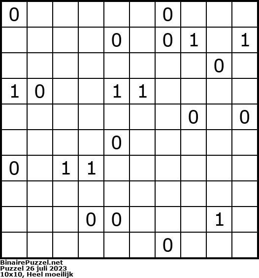 Binaire Puzzel