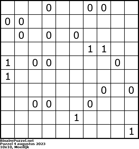 Binaire Puzzel