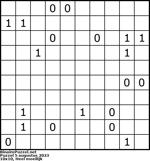 Binaire Puzzel