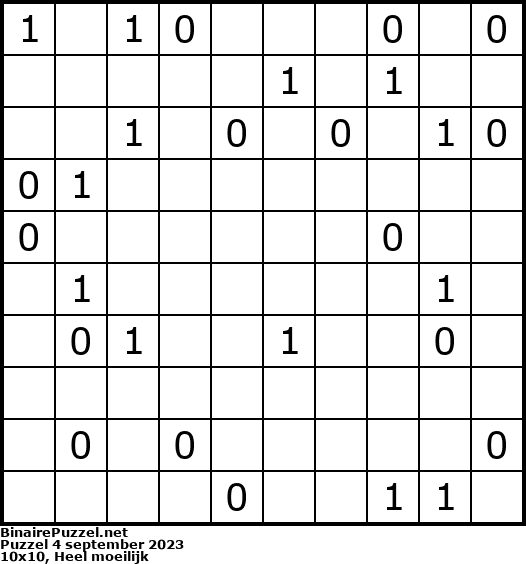 Binaire Puzzel