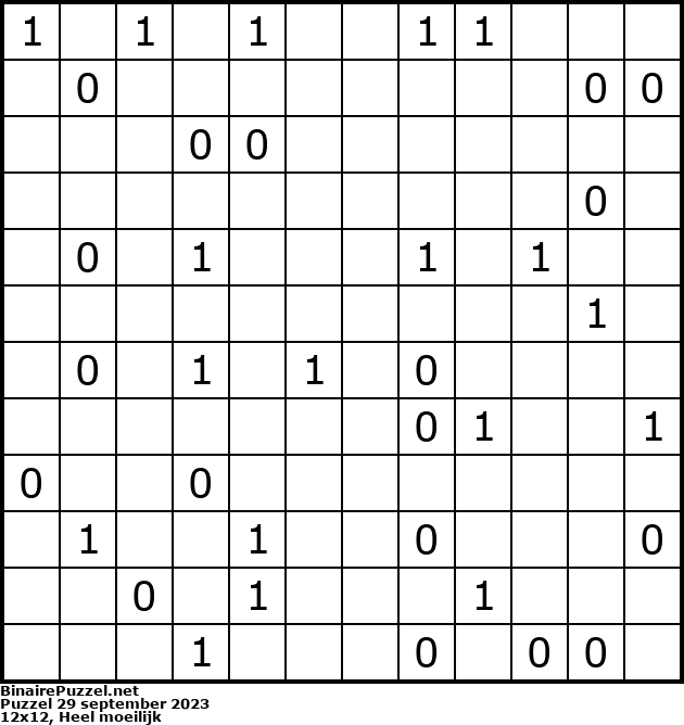 Binaire Puzzel