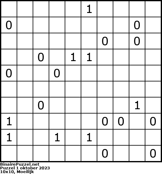Binaire Puzzel