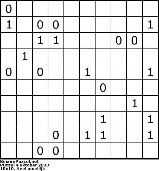 Binaire Puzzel