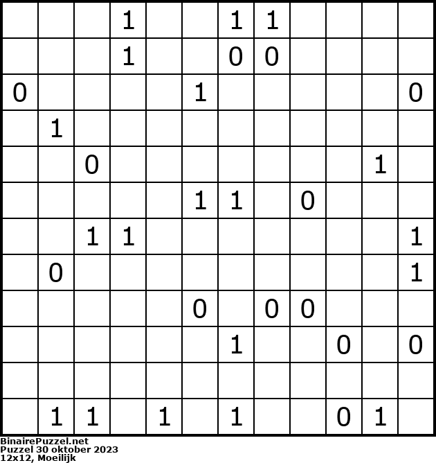 Binaire Puzzel