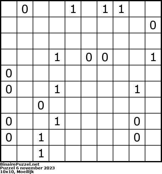 Binaire Puzzel