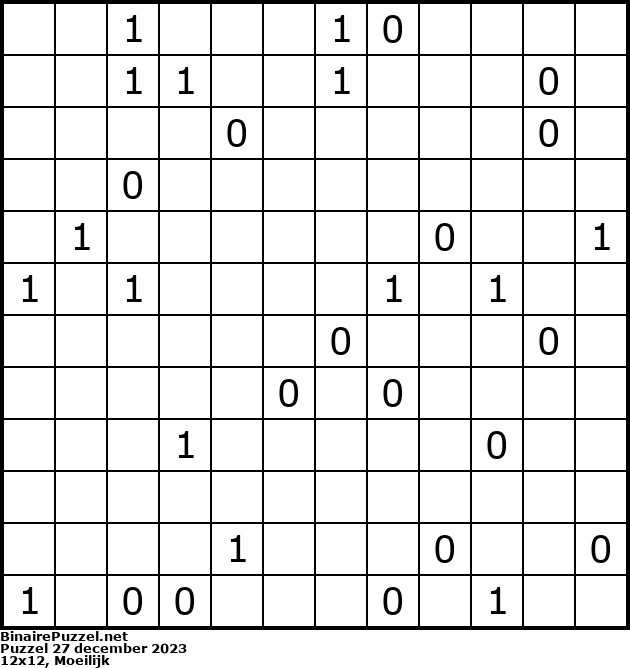 Binaire Puzzel