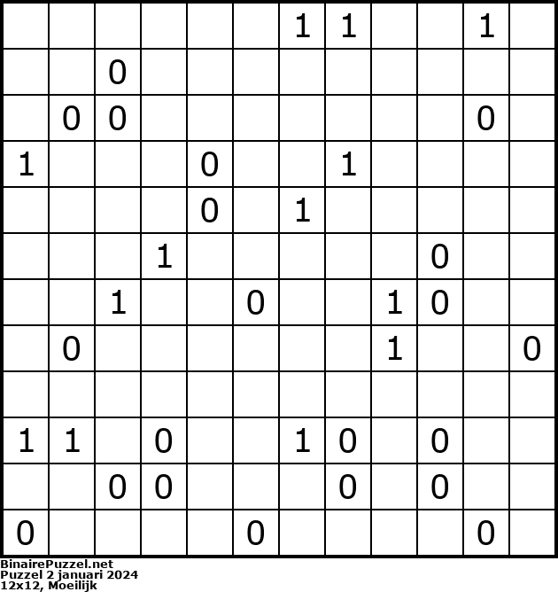 Binaire Puzzel
